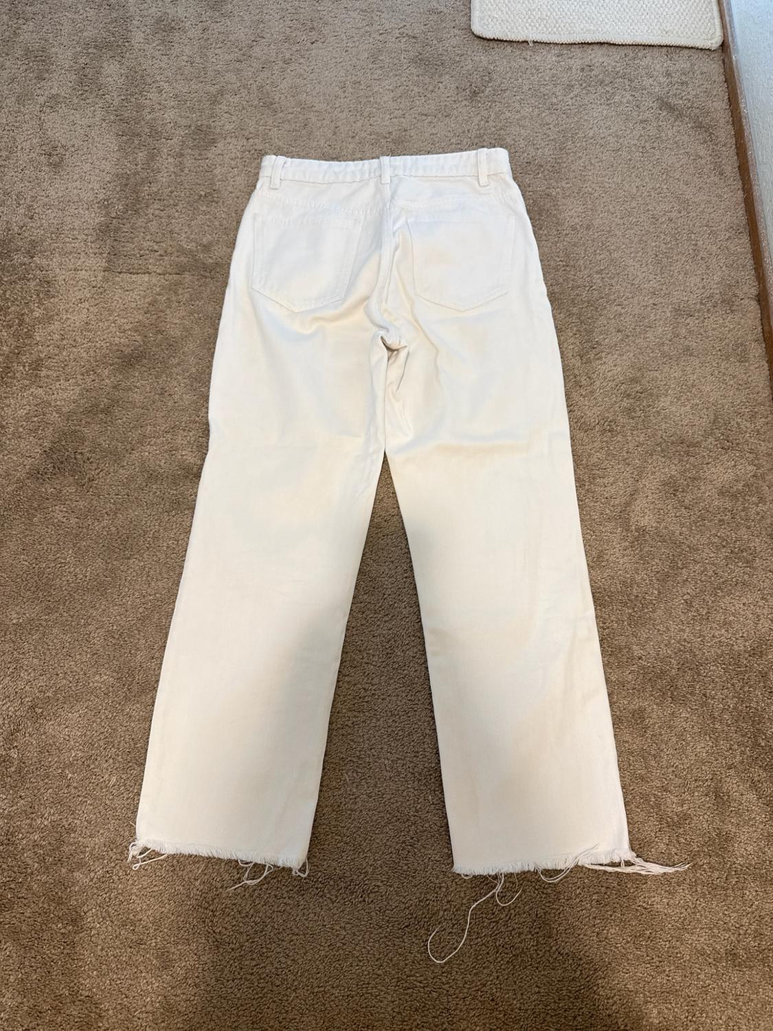 ZW PREMIUM CULOTTE JEANS IN WHITE - Image 2