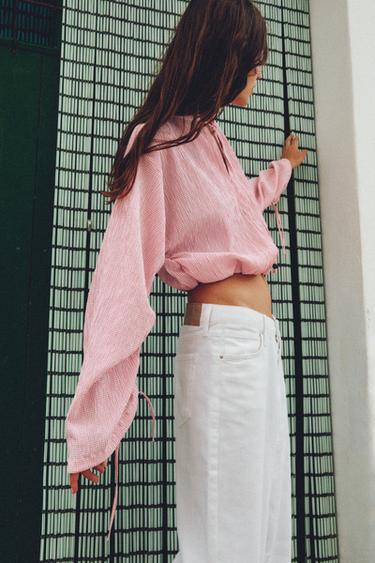 GINGHAM CHECK BLOUSE - Multicoloured by Zara - Image 3