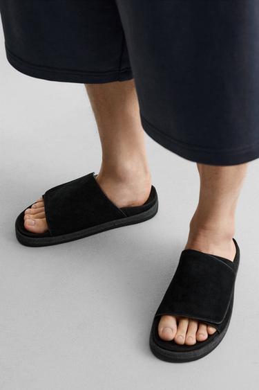 LEATHER SANDALS - Black by Zara - Image 2