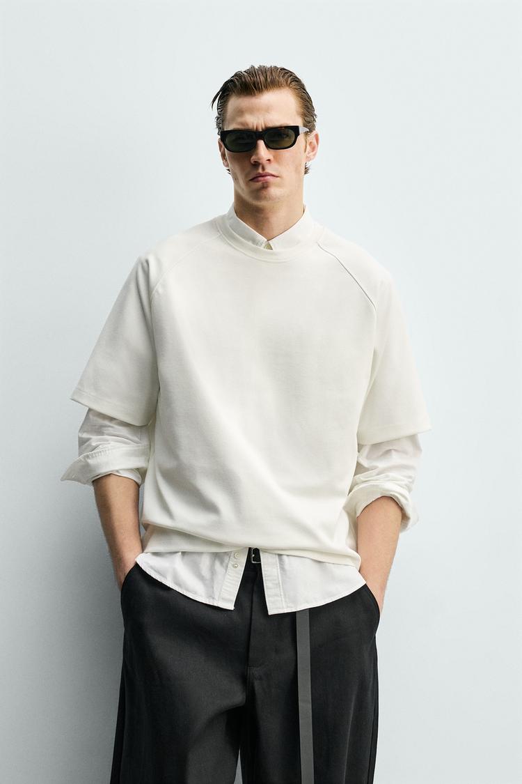 ZARA INTERLOCK PIPING T-SHIRT