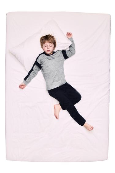 AGES 6-14 / TEXT PRINT PYJAMAS - Blue by Zara