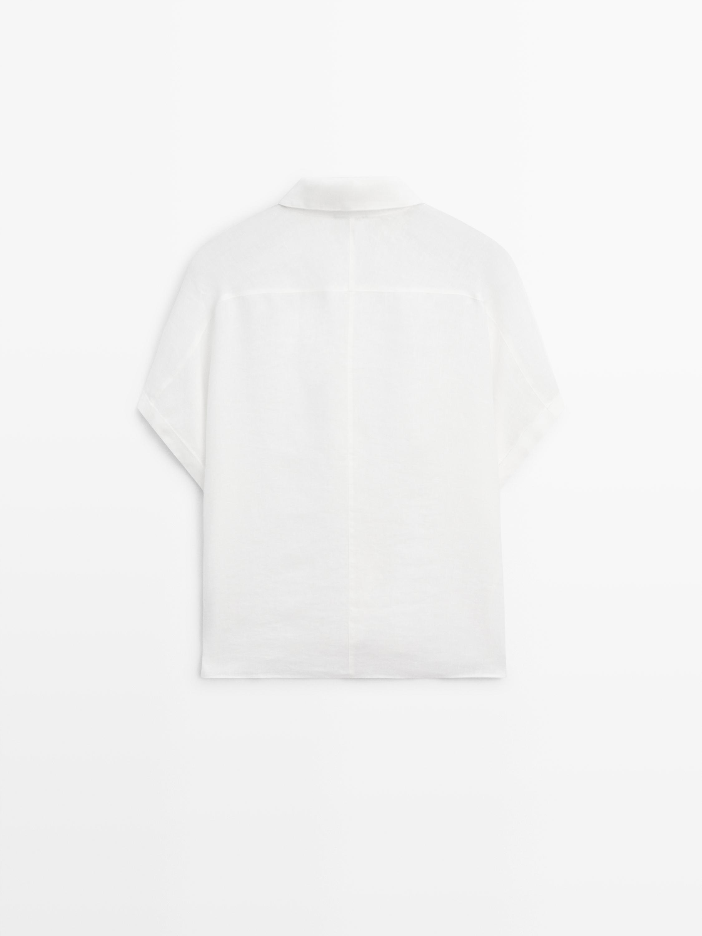 Chemise manches courtes 100 % lin