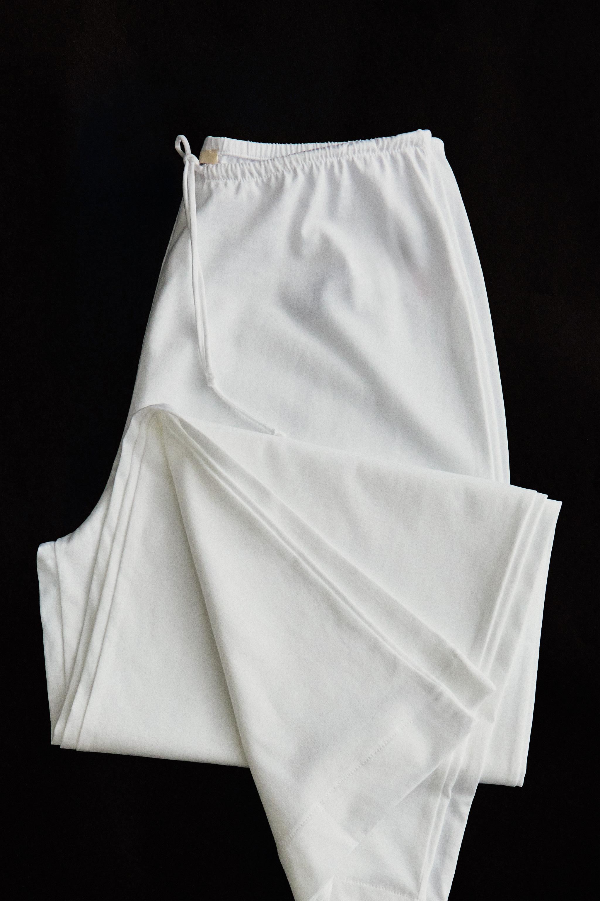 WIDE-LEG COTTON TROUSERS