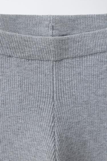 FLARE RIBBED LEGGINGS - Grey marl by Zara - Image 2