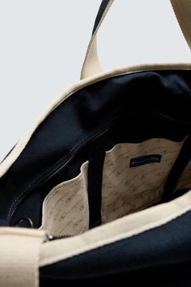 SAC SHOPPER EN TISSU CHAMPION ® X ZARA - Bleu de Zara - Image 5