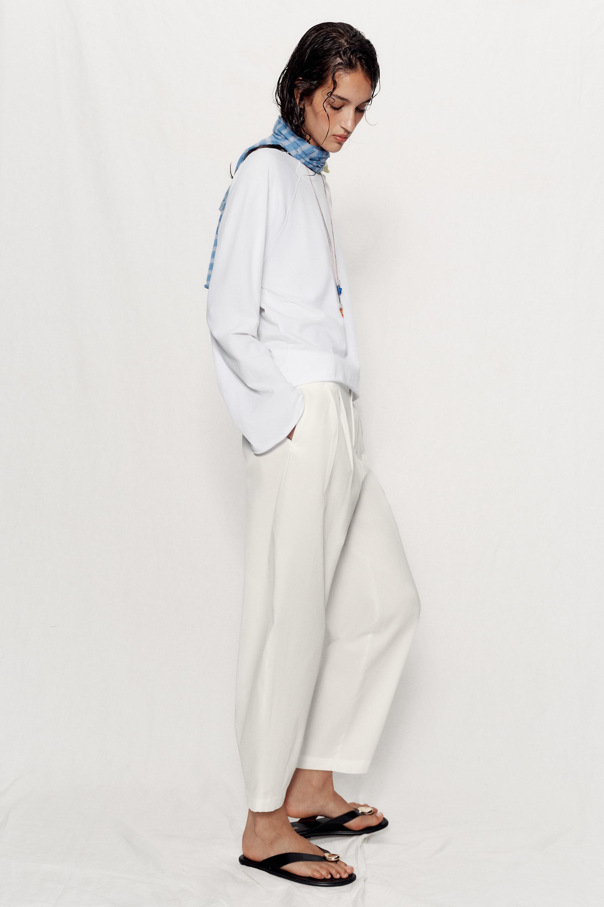 Женские брюки Zara PAPERBAG BALLOON PANTS — фото 3