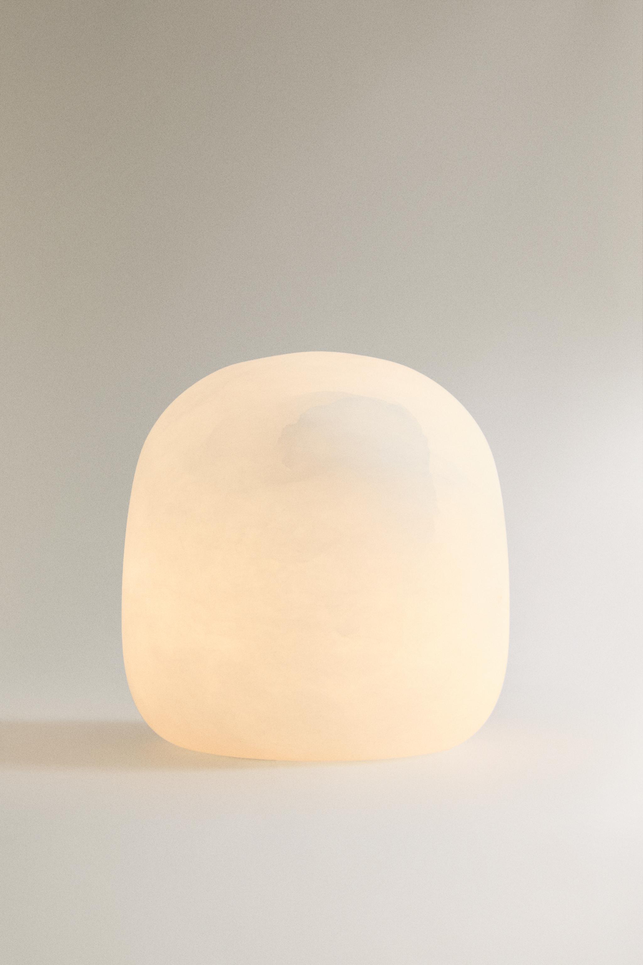 Semi-Oval Alabaster Table Lamp - Elegant & Unique
