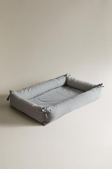 STRIPED COTTON NEST COT - Grey by Zara - Image 1