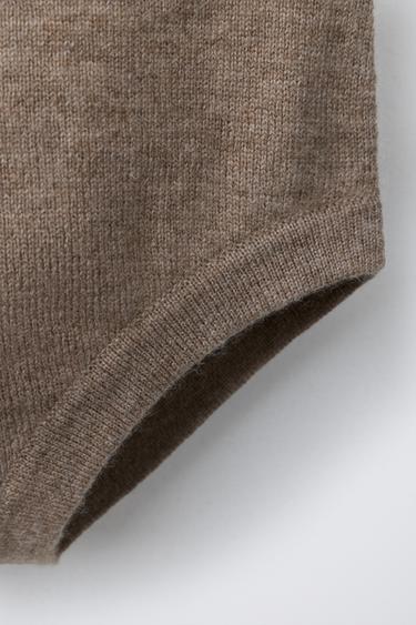 WOOL BLEND CULOTTES - Brown / Taupe by Zara - Image 3