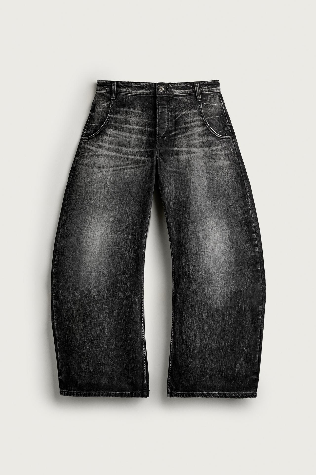 LOOSE BARREL FIT JEANS — Charcoal