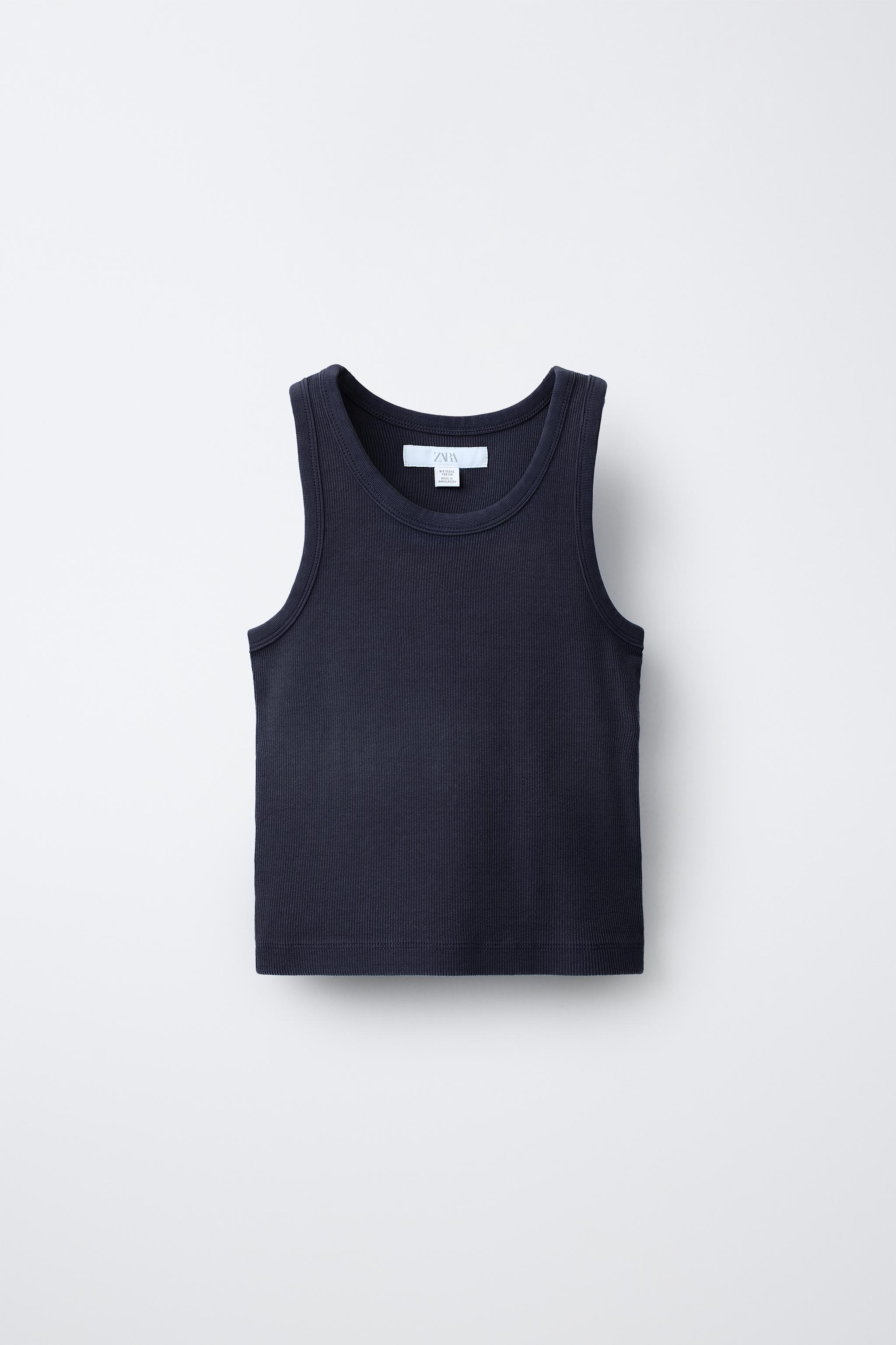 Детские рубашки Zara RIBBED RACERBACK SHIRT