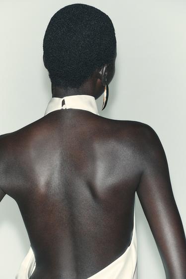 SATIN HALTER TOP - Ecru by Zara - Image 5