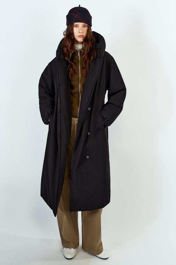 BELTED PADDED WATER-REPELLENT ANORAK WINDPROOF - Black by Zara - Image 0