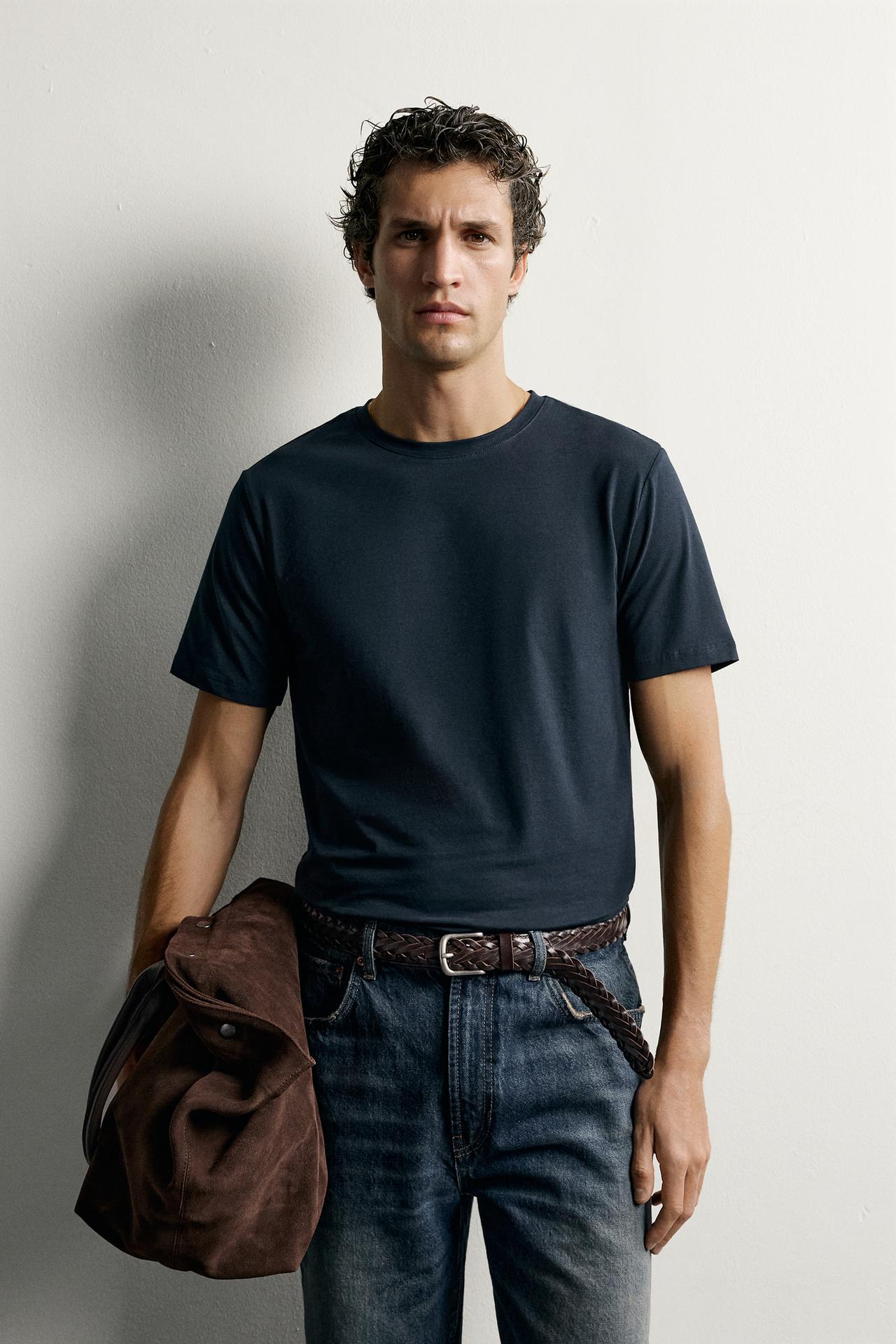 SLIM-FIT T-SHIRT /01 — Navy blue