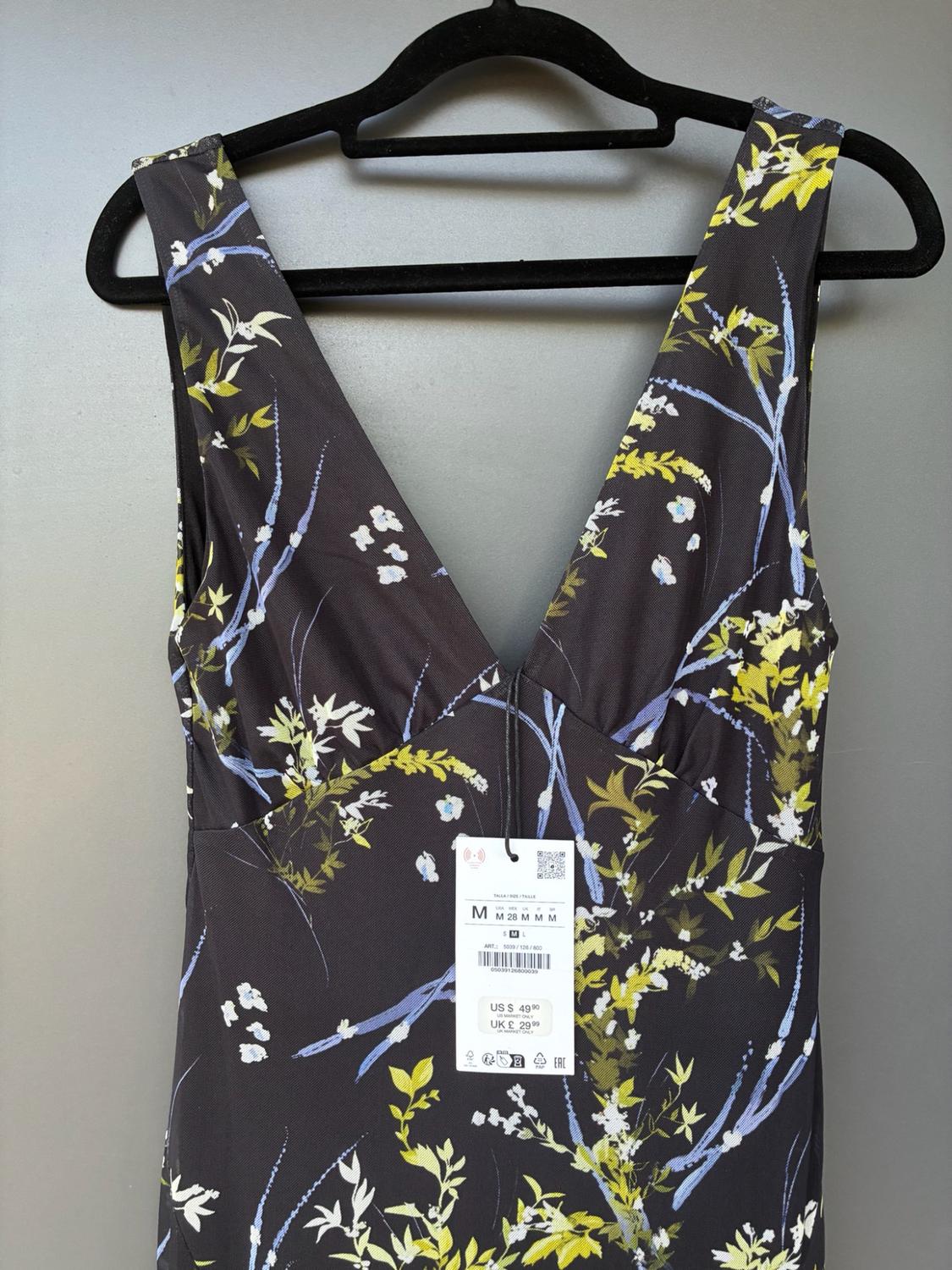 LONG FLORAL TULLE DRESS - Image 2