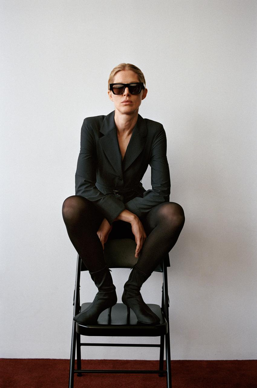 ZW COLLECTION ベルト シャツ ワンピース - グレー | ZARA Japan / 日本
