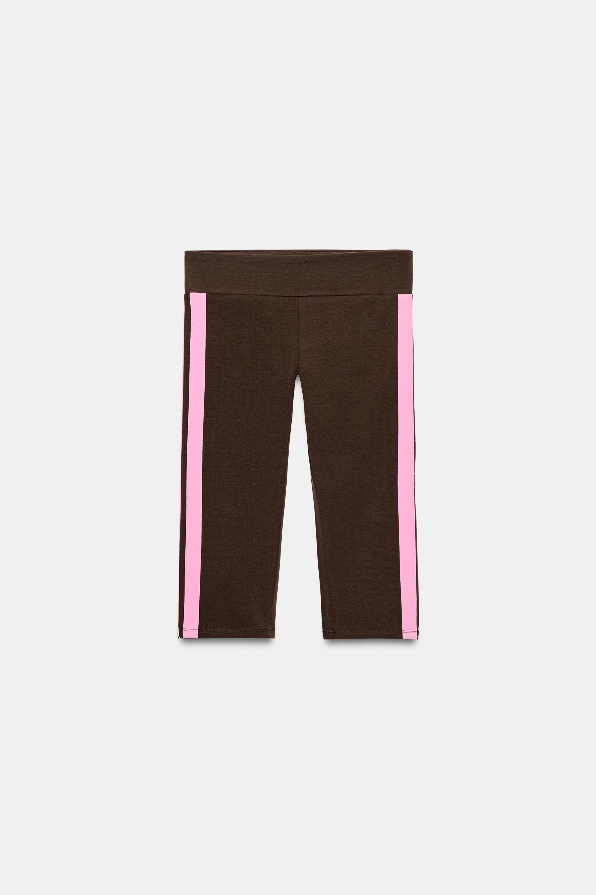 Женские леггинсы Zara CAPRI LEGGINGS WITH SIDE BANDS — фото 6