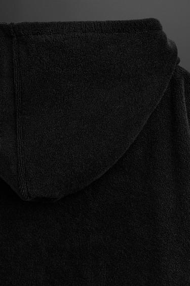 PONCHO DE SURF EN TISSU ÉPONGE - Noir de Zara - Image 3