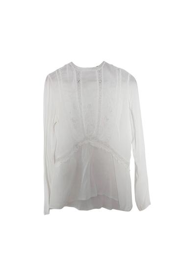 CAMISA BORDADOS ENTALLADA BLANCO