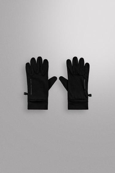 WOOL BLEND RUNNING GLOVES - Black by Zara