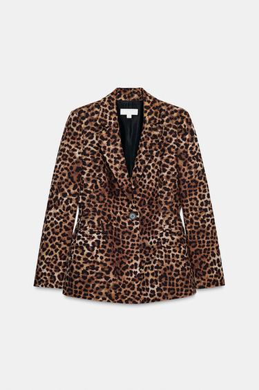 BLAZER ENTALLADA ESTAMPADO ANIMAL - Leopardo de Zara