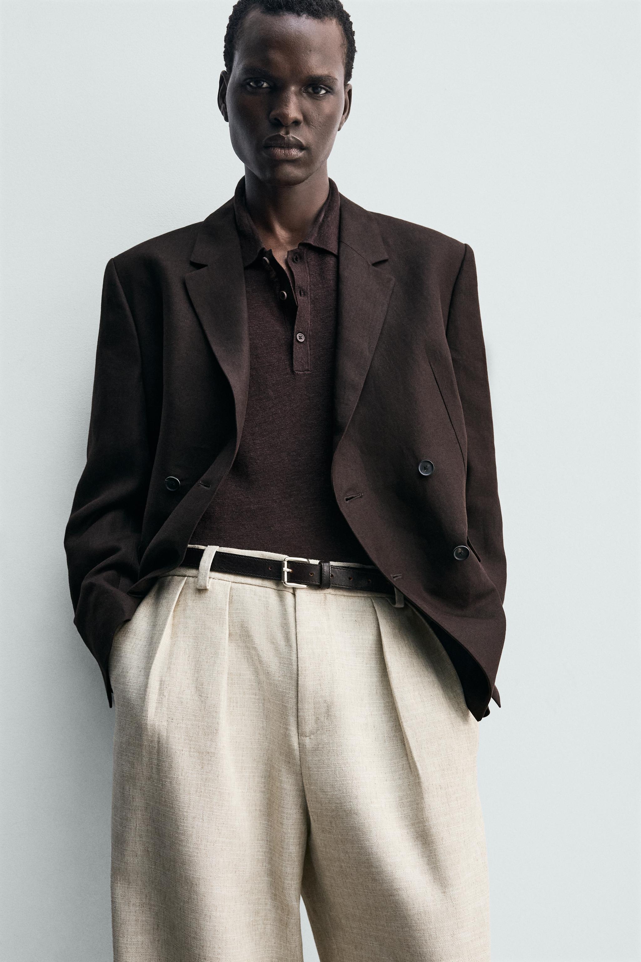 PANTALON COUPE DÉCONTRACTÉE À PLIS