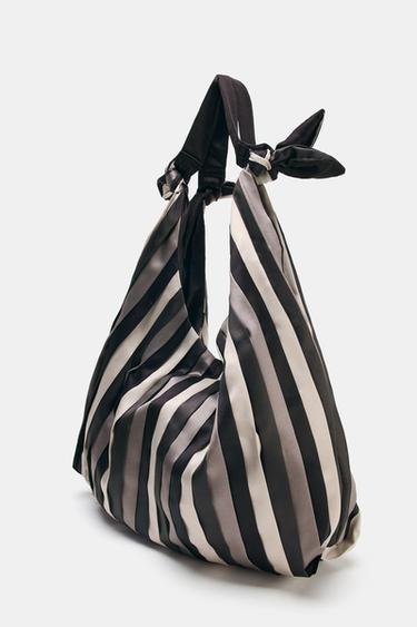 KNOTTED SATIN-EFFECT MAXI BUCKET BAG - Multicoloured by Zara - Image 3