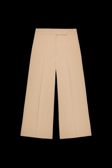 HIGH-WAIST CULOTTE TROUSERS - camel by Zara