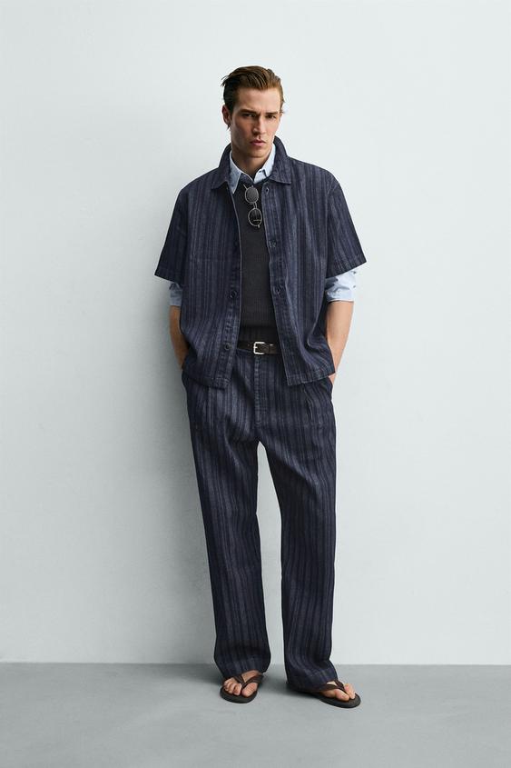 RELAXED FIT STRIPED JACQUARD SHIRT from Zara - $59.90