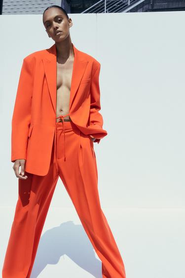 DOUBLE PLEAT TROUSERS - Red / Coral by Zara - Image 4