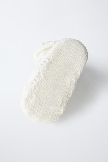 COTTON BOOTIES WITH BOBBLES - Beige by Zara - Image 4