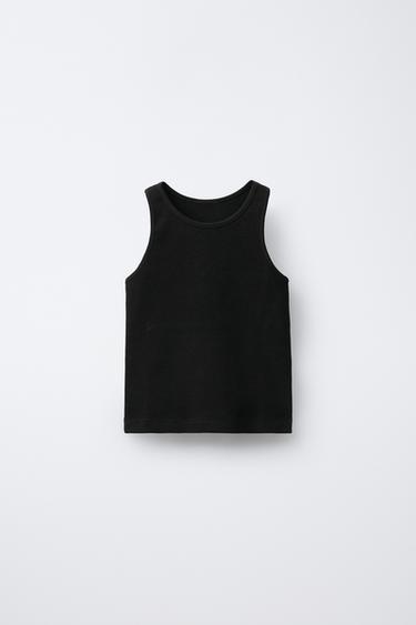 CAMISETA RIB BÁSICA - Negro de Zara