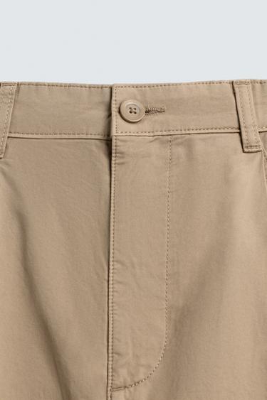 PANTALON CHINO LARGE À PLIS - Beige de Zara - Image 7