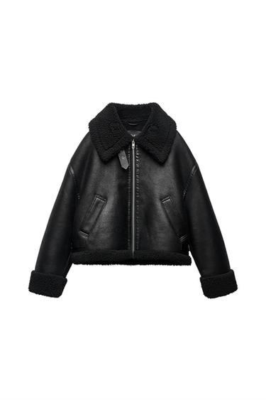 ZW COLLECTION DOUBLE-FACED BIKER JACKET