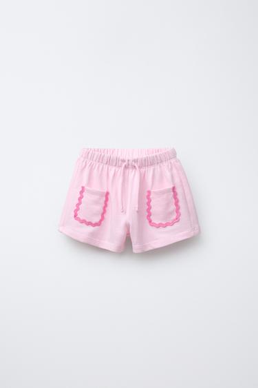 WAVY POCKET BERMUDA SHORTS CASA LAWA © X ZARA KIDS - Strawberry by Zara