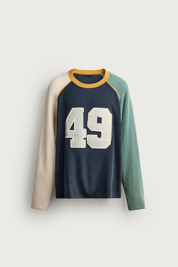 Jersey waffle color block