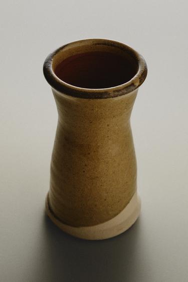 JARRÓN TERRACOTA CILÍNDRICO - Marrón / Topo de Zara