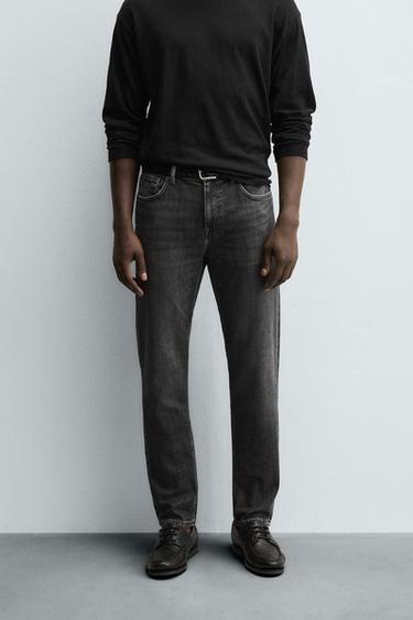 BASIC SLIM FIT JEANS - Grey by Zara