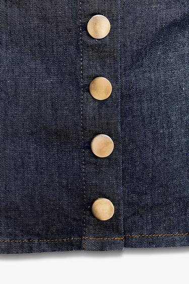 TOP Z1975 COURT EN DENIM - Bleu de Zara - Image 2