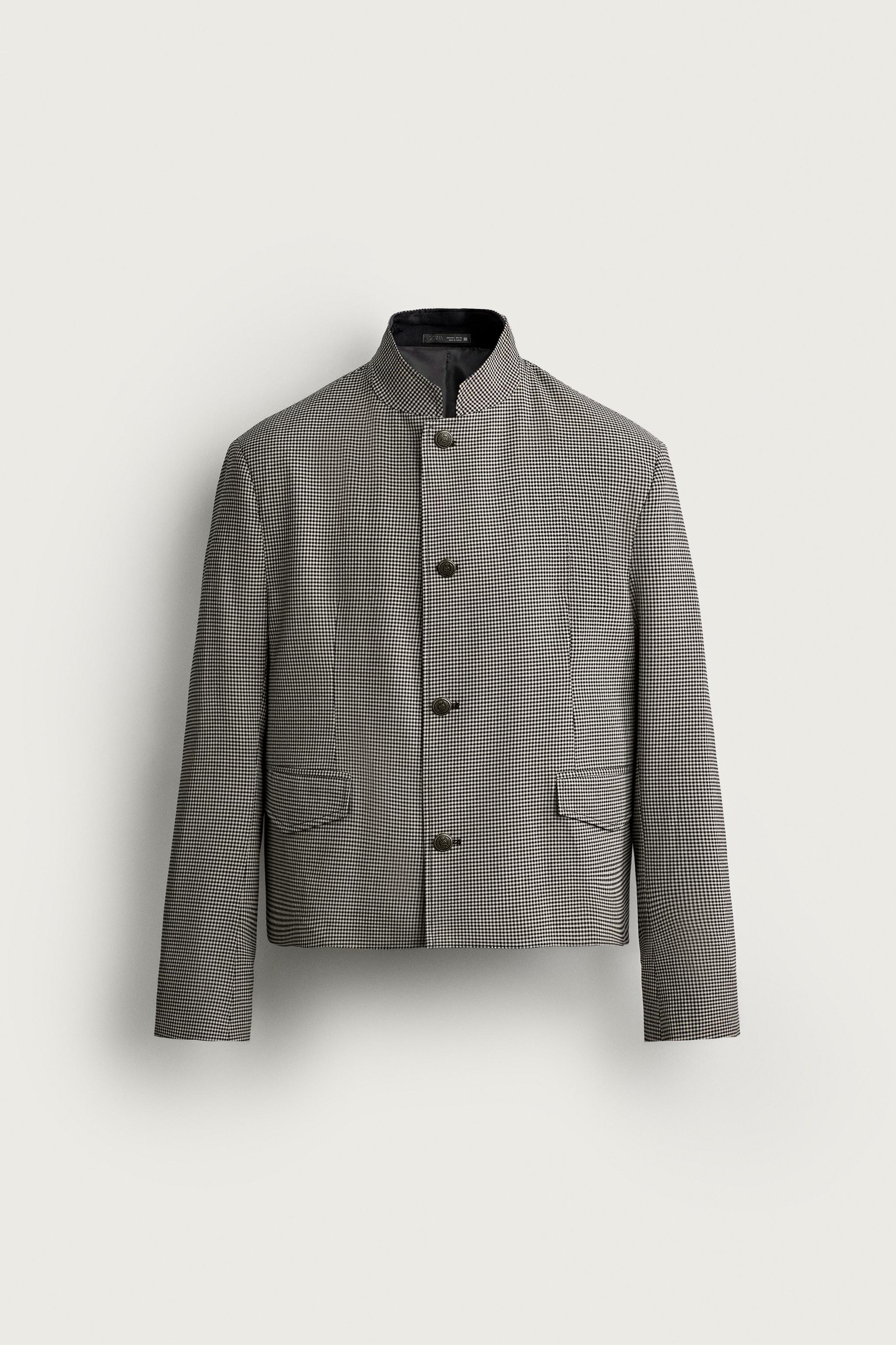VESTE COURTE À CARREAUX