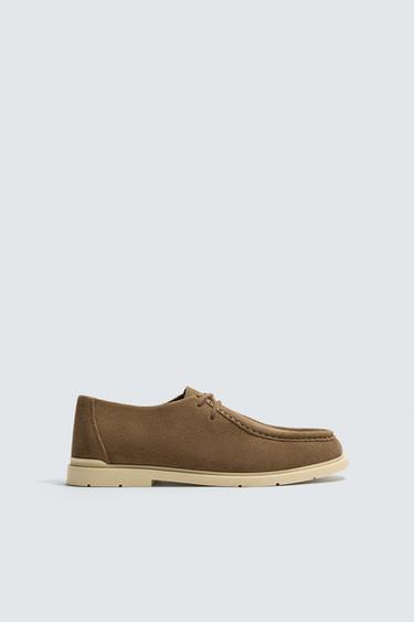 CASUAL LEATHER SHOES - Brown by Zara
