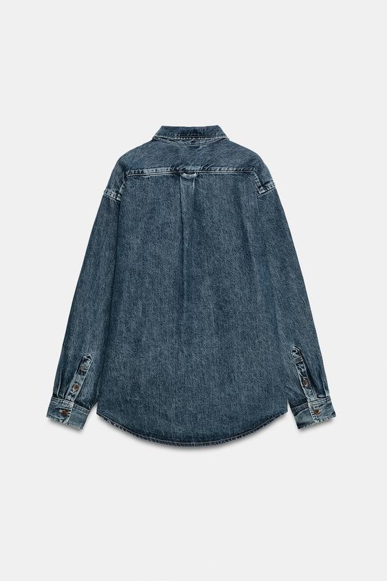 CHEMISE DENIM ZW COLLECTION - Bleu de Zara - Image 6