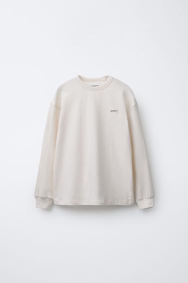 T-SHIRT MED ETIKET BENSIMON ® X ZARA - knæk. hvid fra Zara - Billede 0