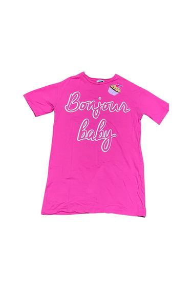 PINK TSHIRT STYLE DRESS