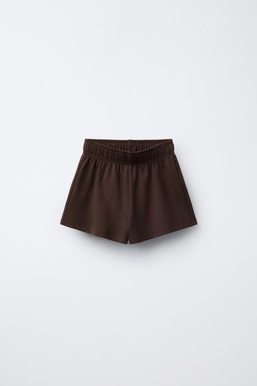 ENSEMBLE T-SHIRT ET BERMUDA INTERLOCK INSCRIPTION - Marron de Zara - Image 3