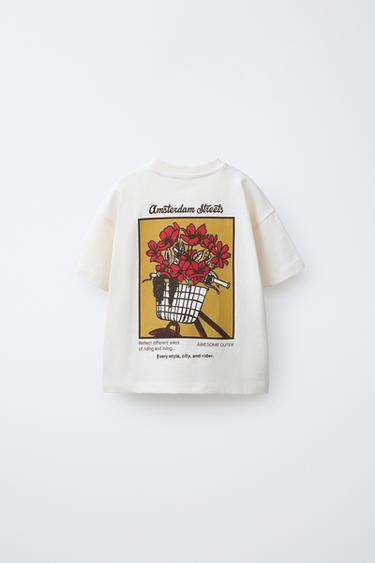 تيشرت مطرز برسومات زهرية - خَام الخاص بـ Zara