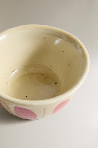 EARTHENWARE MINI BOWL WITH CIRCLES - Red by Zara - Image 2