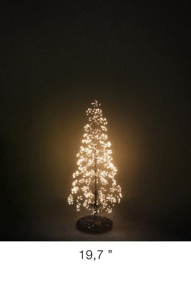 Zara LED LIGHT CHRISTMAS TREE (19.7") - Black