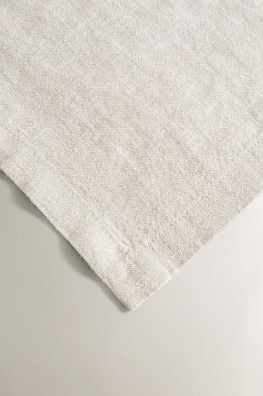 LOT DE SERVIETTES DE TABLE EN LIN DÉLAVÉ (LOT DE 2) - Beige clair de Zara - Image 2
