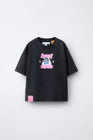 LILO & STITCH ©DISNEY FADED-EFFECT T-SHIRT - Anthracite grey by Zara